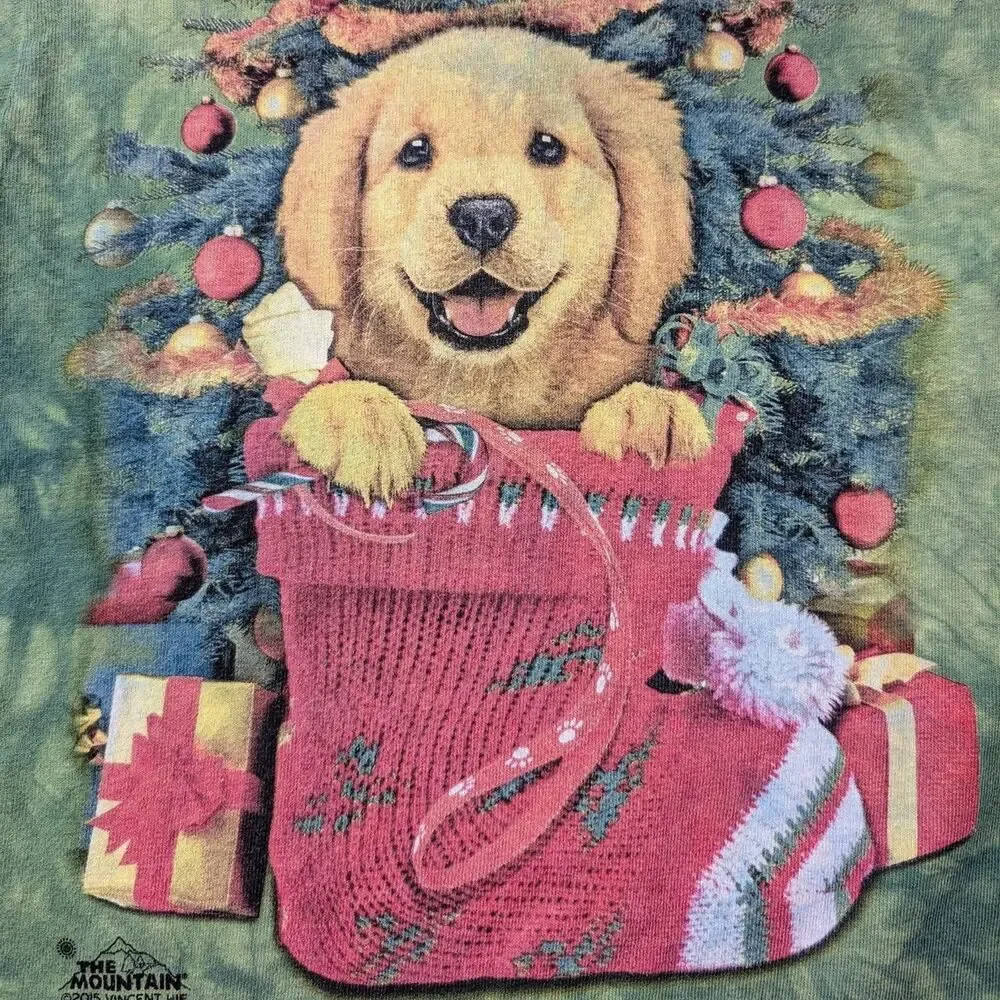 The Mountain Golden Labrador Puppy Christmas Shirt